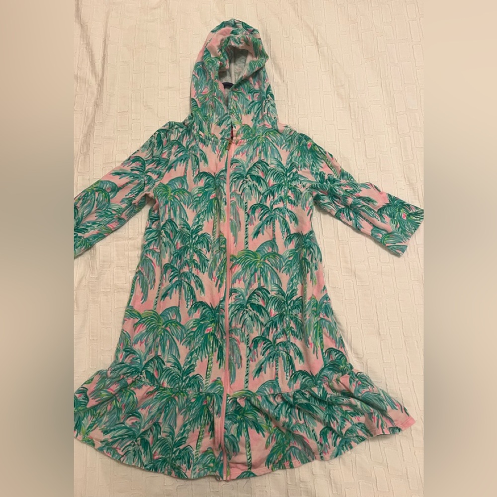 Lilly Pulitzer Girl’s Size XL (12/14) Cooke UPF 50+ Zip-Front Coverup Dress